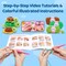 Beginner Crochet Kit with 40% Extra Yarn, Pre-Started Yarn & Video Tutorials - 3 Sea Turtles Craft Set for Adults & Kids